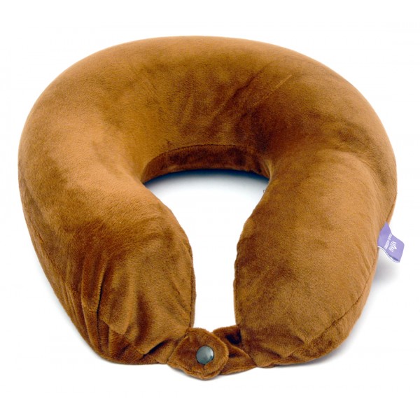 VIAGGI U Shape Memory Foam Travel Neck Pillow - Brown